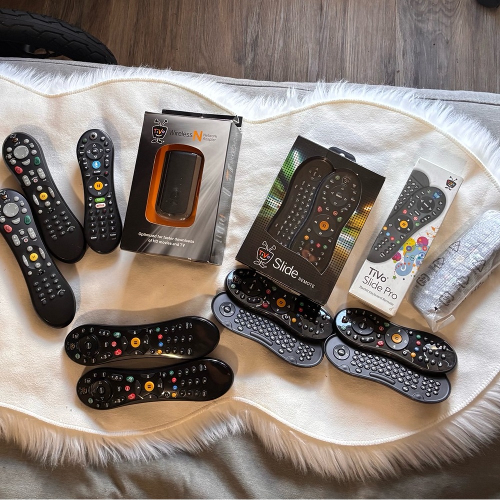 TiVo Black Remote Controls and network adapter